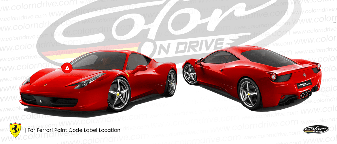 FERRARI paint code label location diagram